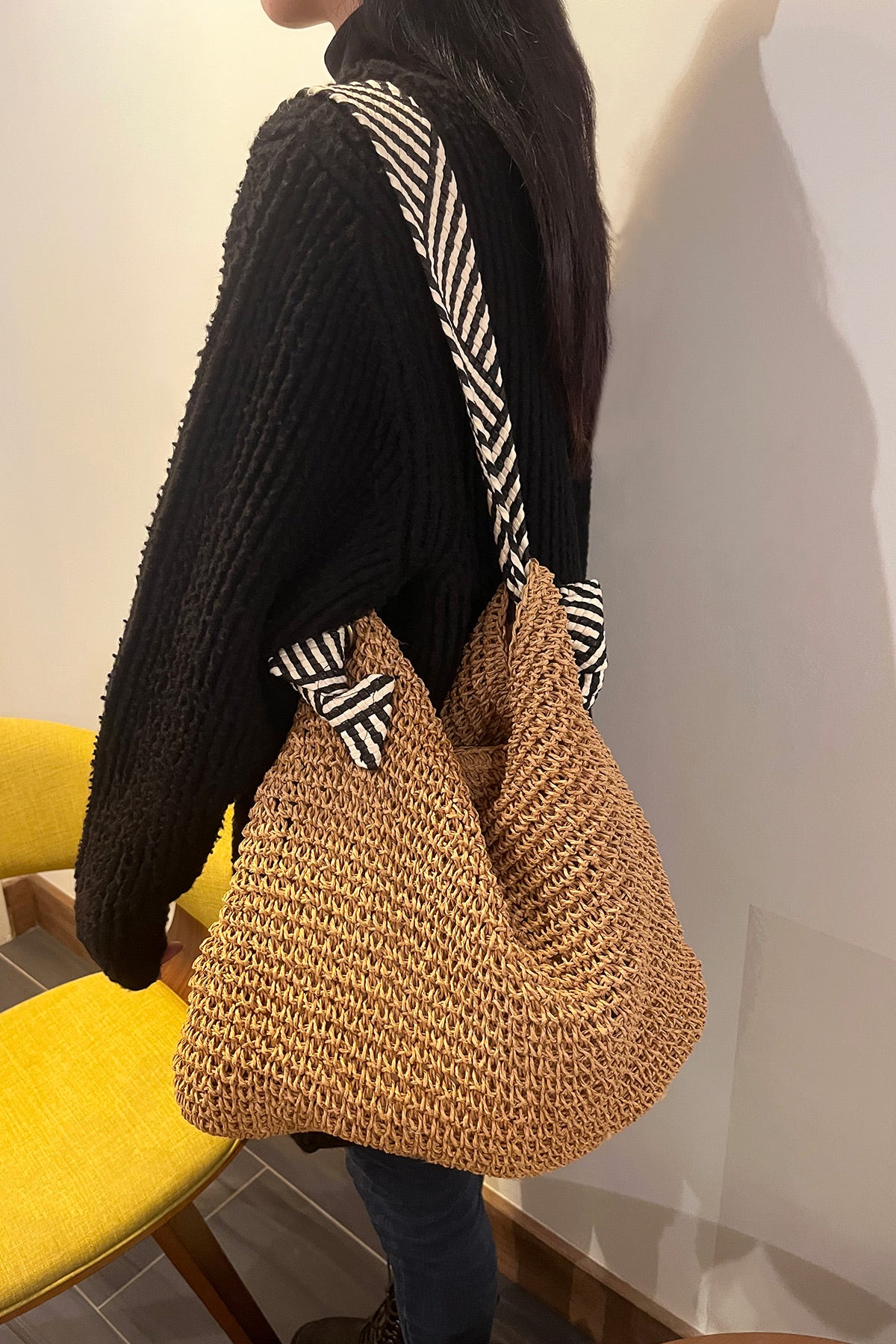 Raffia on sale shoulder bag